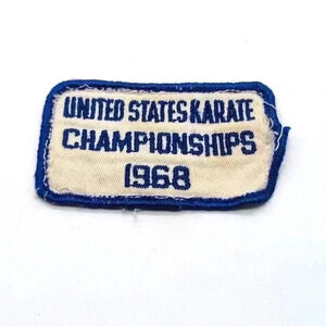 1968 United States Karate Championships original cloth patch 3in